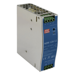 Fuente de poder industrial / 120 W / 12 Vcc / 10 A / Entrada 90~264 VCA / Riel DIN / 1.57 x 4.93 x 4.47 in
