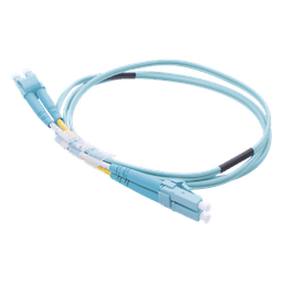 Jumper de Fibra Óptica / OM3 50/125 / LC-LC Dúplex / OFNR Riser / 2.0 mm / 1 Metro (3.28 Pies)