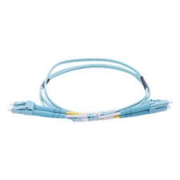 Jumper de Fibra Óptica / OM3 50/125 / LC-LC Dúplex / OFNR Riser / 2.0 mm / 1 Metro (3.28 Pies)