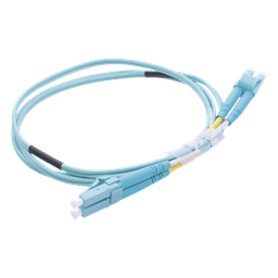 Jumper de Fibra Óptica / OM3 50/125 / LC-LC Dúplex / OFNR Riser / 2.0 mm / 1 Metro (3.28 Pies)
