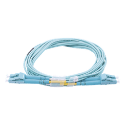 Jumper de Fibra Óptica / OM3 50/125 / LC-LC Dúplex / OFNR Riser / 2.0 mm / 3 m (9.84 ft) / Aqua