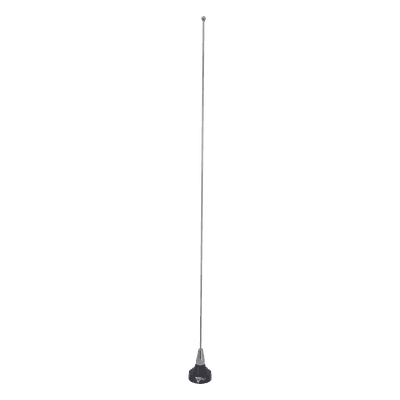 Kit de Antena Móvil / Rango 136-960 MHz / Potencia 200 W / Longitud 54 cm (21.3 in) / Cable RG-58 de 5 m (16.4 ft) / Montaje NMO 3/4