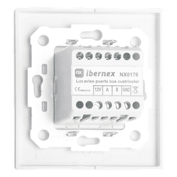 Luz de Indicación Hospitalaria Cuatricolor / 4 Segmentos Luminosos RGB / Alimentación 12 VCC / Bus RS485 / 45x45x30 mm / DIN VDE 0834