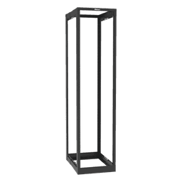 Rack de Cuatro Postes / 45 Unidades de Rack / Profundidad Ajustable 23 a 42 in / Carga Estática 907.2 kg / Rieles Roscados #12-24 / Estándar 19"