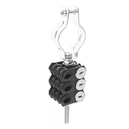 Kit Sujetador de Cable / 6 Cables Simultáneos / 6-8 mm / Abrazadera 1 1/4 in (32 mm) / Plástico Resistente / Hardware Completo