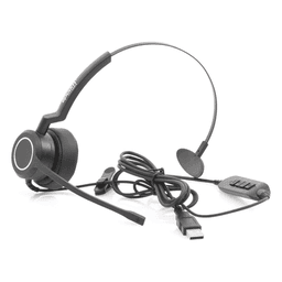 Auriculares USB / Mono / Audio HD / Micrófono Cardioide con Cancelación de Ruido / Diadema Ajustable / 58 g