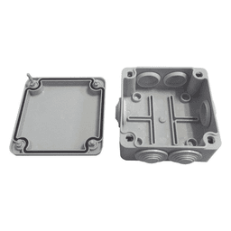 Caja Estanca / IP55 / IK08 / 6 Entradas 3/4' / 100x100x50 mm (3.94x3.94x1.97') / ABS Gris
