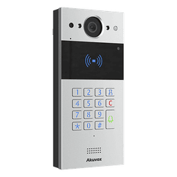 Videoportero IP SIP / 2 Megapixel / Teclado y Lector NFC+RFID 125 kHz / Control de 2 Puertas / PoE / IP65 / Notificación App y Llamada Telefónica / PIN Temporal