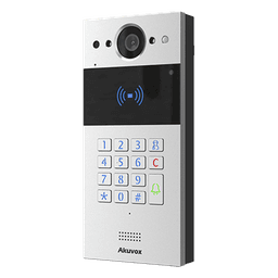 Videoportero IP SIP / 2 Megapixel / Teclado y Lector NFC+RFID 125 kHz / Control de 2 Puertas / PoE / IP65 / Notificación App y Llamada Telefónica / PIN Temporal