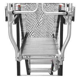 Escalera de Fibra de Vidrio con Jaula / Ajuste de Altura 8' a 14' (2.44 a 4.27 m) / Carga Máxima 170 kg (375 lb) / Nivelación en Ruedas Ratchet™ / Peso 58.5 kg (129 lb)