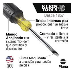 Juego de Desarmadores / Phillips / Plano / Cabinet / 4 Piezas / Mango Acojinado