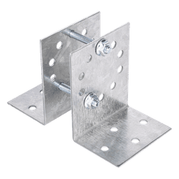 Base Multiposición para Postes / Acero Galvanizado Cal. 12 / Fijación Directa a Concreto / Kit de Tornillería Incluido / 0.36 kg