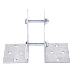 Base Multiposición para Postes / Acero Galvanizado Cal. 12 / Fijación Directa a Concreto / Kit de Tornillería Incluido / 0.36 kg