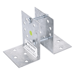 Base Multiposición para Postes / Acero Galvanizado Cal. 12 / Fijación Directa a Concreto / Kit de Tornillería Incluido / 0.36 kg