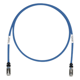 Patch Cord Cat6A / Blindado S/FTP / 500 MHz / 26 AWG / 0.61 m (2 ft) / CM/LS0H / Azul