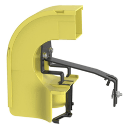 Accesorio de Bajada para Canaleta / Compatible 4x4, 6x4, 12x4, 24x4 / Reducción a 2x2 / Radio de Curvatura 50.8 mm / Color Amarillo