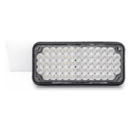 Luz de Advertencia LED / 7x3" / Bicolor Rojo/Claro / 66 LEDs / 12 VCC / 10 Patrones de Destello / Montaje Permanente