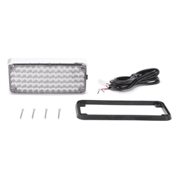 Luz de Advertencia LED / 7x3" / Bicolor Rojo/Claro / 66 LEDs / 12 VCC / 10 Patrones de Destello / Montaje Permanente