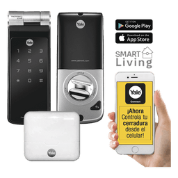 Kit de Hub con Cerradura Inteligente / Código PIN / Biometría / Control Smartphone / WiFi / Hasta 16 Dispositivos