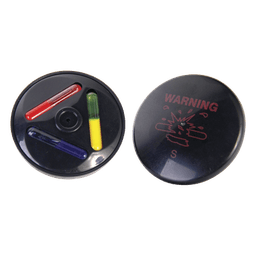 Tag AM para Ropa / Frecuencia 58 kHz / Diámetro 51 mm / Tinta Dual Rojo/Azul / Cobertura 160 a 180 cm / Negro