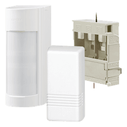 Kit Detector Inalámbrico para Exterior / Dual PIR + Microondas / 12 m (39.4 ft) / 90° / IP55 / Transmisor 2 Zonas / Anti-Enmascaramiento IR