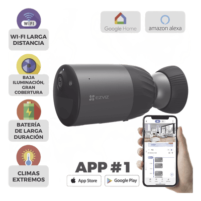 Cámara IP Inalámbrica / 2 Megapixel / Batería Recargable 7800 mAh / Visión Nocturna Color 10 m (32.8 ft) / Wi-Fi 2.4 GHz / IP66 / Audio Bidireccional / Sirena Integrada