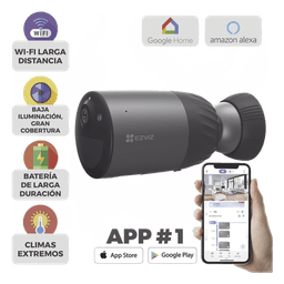 Cámara IP Inalámbrica / 2 Megapixel / Batería Recargable 7800 mAh / Visión Nocturna Color 10 m (32.8 ft) / Wi-Fi 2.4 GHz / IP66 / Audio Bidireccional / Sirena Integrada