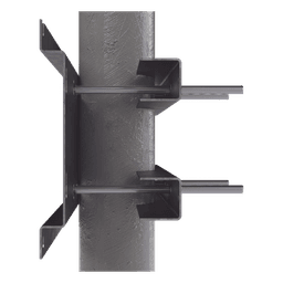 Herraje de Fijación / Montaje en Pared, Poste o Torre / Tornillos 250 mm / Compatible con Gabinete 9U