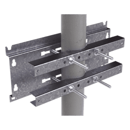 Herraje de Fijación / Montaje en Pared, Poste o Torre / Tornillos 250 mm / Compatible con Gabinete 9U
