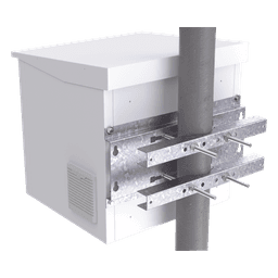 Herraje de Fijación / Montaje en Pared, Poste o Torre / Tornillos 250 mm / Compatible con Gabinete 9U
