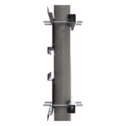 Herraje de Fijación para Gabinete / Compatible 16U y 24U / Acero Galvanizado / Pared, Poste o Torre