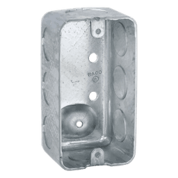 Caja de Conexión Tipo Chalupa / Acero Galvanizado / 4 x 2.125 in / Profundidad 1-7/8 in / 8 Entradas Conduit / 13.0 in³ / UL Listed