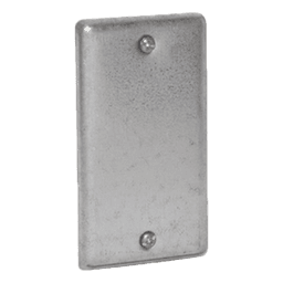 Tapa Ciega para Caja de Mano / 4 Pulgadas / Acero Galvanizado / Diseño Troquelado / Esquinas Redondeadas