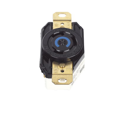 Receptáculo Industrial de Media Vuelta / 30 A / 250 V CA / 2 Polos 3 Hilos / NEMA L6-30R / IP20 / Montaje a Pared
