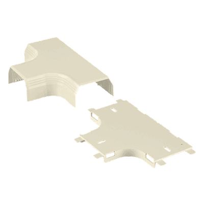 Accesorio en T para Canaleta / PVC Rígido / UL94V-0 / 0 a 50°C / Bajo Voltaje / Blanco
