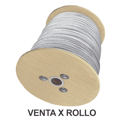 Cable de Retenida de Alta Resistencia / 1/4" / 7 Hilos Trenzados / Carga a Ruptura 2154 kg (4750 lb) / Carrete 1500 m (4921.3 ft) / Galvanizado Clase A