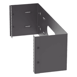 Rack Abierto de Pared con Bisagras / 4 UR / 19 in / Profundidad 159 mm (6.26 in) / Carga 18 kg (40 lb) / Bajo Perfil