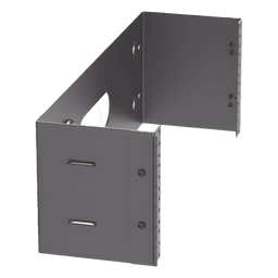 Rack Abierto de Pared con Bisagras / 4 UR / 19 in / Profundidad 159 mm (6.26 in) / Carga 18 kg (40 lb) / Bajo Perfil