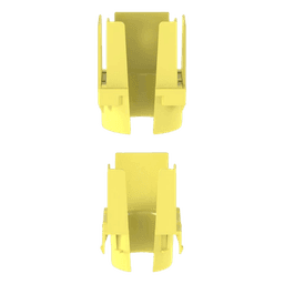 Tapa de Salida para Tubo Corrugado / 1.5 in (38 mm) / Para Canaleta 2x2 FiberRunner™ / ABS / Color Amarillo