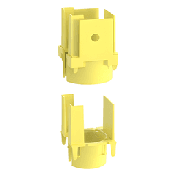 Tapa de Salida para Tubo Corrugado / 1.5 in (38 mm) / Para Canaleta 2x2 FiberRunner™ / ABS / Color Amarillo