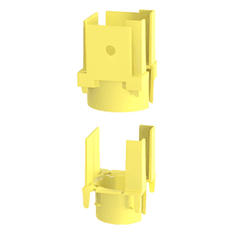 Tapa de Salida para Tubo Corrugado / 1.5 in (38 mm) / Para Canaleta 2x2 FiberRunner™ / ABS / Color Amarillo