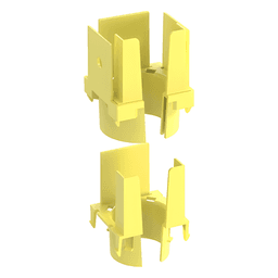 Tapa de Salida para Tubo Corrugado / 1.5 in (38 mm) / Para Canaleta 2x2 FiberRunner™ / ABS / Color Amarillo