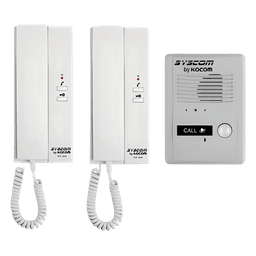 Kit de Audio Portero / 2 Auriculares / Frente de Calle Metálico / Montaje Pared o Escritorio / 0.5W-3.3W
