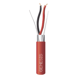 Cable de Alarma / 2x18 AWG / Blindado / FPLR Riser / 152 m (500 ft) / Rojo / -20°C a 75°C