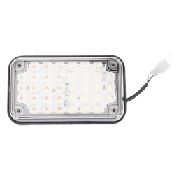 Luz de Advertencia LED / 6x4 pulgadas / Bicolor Rojo/Claro / 66 LED / 12 VCC / 10 Modos de Destello / Montaje Permanente
