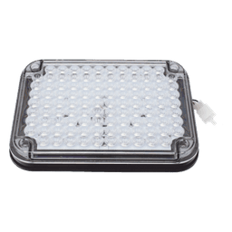 Luz de Advertencia LED / 104 LED de Alta Intensidad / 9x7" / Bicolor Rojo/Claro / 12 VCC / 10 Modos de Destello / Mica de Policarbonato