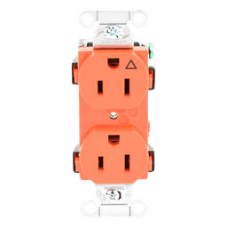 Contacto Dúplex / 15A 125V / 2 Polos 3 Hilos / NEMA 5-15R / Grado Comercial / Nylon / -40°C a 75°C