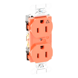 Contacto Dúplex / 15A 125V / 2 Polos 3 Hilos / NEMA 5-15R / Grado Comercial / Nylon / -40°C a 75°C