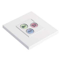 Módulo de Botones para Llamada Paciente-Enfermera / 3 Teclas Iluminadas / Lector RFID 125 KHz / BUS RS485 / Instalación Empotrada 2x2 pulgadas o Superficie