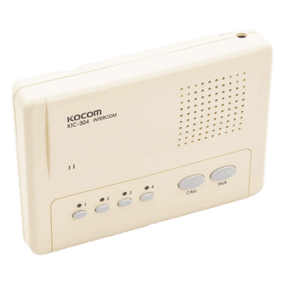 Sistema de Intercomunicador Manos Libres / 4 Extensiones / Alcance 200 m (656.2 ft) / Cable 2 Hilos Calibre 18 / Montaje en Pared